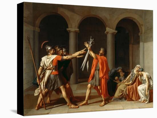 The Oath of the Horatii-Jacques Louis David-Stretched Canvas