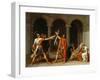 The Oath of the Horatii-Jacques Louis David-Framed Premium Giclee Print