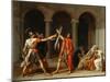 The Oath of the Horatii-Jacques Louis David-Mounted Premium Giclee Print