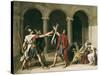 The Oath of the Horatii-Jacques-Louis David-Stretched Canvas