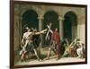 The Oath of the Horatii-Jacques-Louis David-Framed Art Print