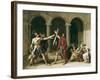 The Oath of the Horatii-Jacques-Louis David-Framed Art Print