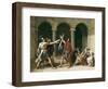 The Oath of the Horatii-Jacques-Louis David-Framed Art Print