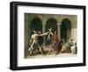 The Oath of the Horatii-Jacques-Louis David-Framed Art Print