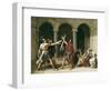 The Oath of the Horatii-Jacques-Louis David-Framed Art Print