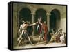 The Oath of the Horatii-Jacques-Louis David-Framed Stretched Canvas