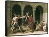 The Oath of the Horatii-Jacques-Louis David-Framed Stretched Canvas