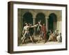 The Oath of the Horatii-Jacques-Louis David-Framed Art Print