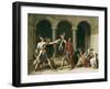 The Oath of the Horatii-Jacques-Louis David-Framed Art Print