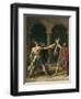 The Oath of the Horatii-Jacques-Louis David-Framed Art Print