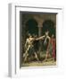 The Oath of the Horatii-Jacques-Louis David-Framed Art Print