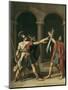 The Oath of the Horatii-Jacques-Louis David-Mounted Art Print