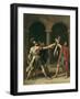 The Oath of the Horatii-Jacques-Louis David-Framed Art Print