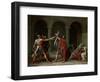 The Oath of the Horatii-Jacques-Louis David-Framed Giclee Print