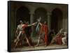 The Oath of the Horatii-Jacques-Louis David-Framed Stretched Canvas