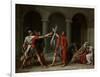 The Oath of the Horatii-Jacques-Louis David-Framed Giclee Print