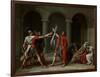 The Oath of the Horatii-Jacques-Louis David-Framed Giclee Print