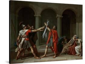 The Oath of the Horatii-Jacques-Louis David-Stretched Canvas