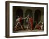 The Oath of the Horatii-Jacques-Louis David-Framed Giclee Print