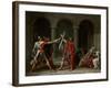 The Oath of the Horatii-Jacques-Louis David-Framed Giclee Print