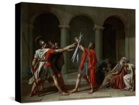 The Oath of the Horatii-Jacques-Louis David-Stretched Canvas