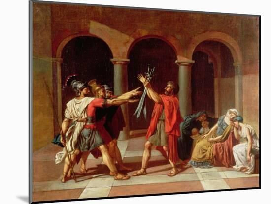 The Oath of the Horatii-Jacques-Louis David-Mounted Giclee Print