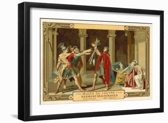 The Oath of the Horatii-null-Framed Giclee Print