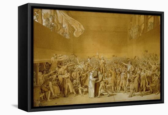 The Oath of the Jeu de Paume,1789-Jacques Louis David-Framed Stretched Canvas