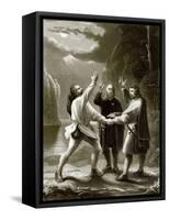 The Oath of the Three Swiss-English-Framed Stretched Canvas