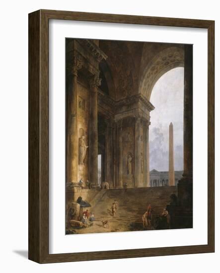 The Obelisk, 1787-88-Hubert Robert-Framed Premium Giclee Print