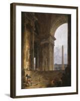 The Obelisk, 1787-88-Hubert Robert-Framed Giclee Print
