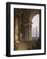 The Obelisk, 1787-88-Hubert Robert-Framed Giclee Print