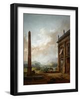 The Obelisk, 1789-Hubert Robert-Framed Giclee Print