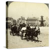 The Obelisk and Fountain, Place De La Concorde, Paris, France, 19th Century-Underwood & Underwood-Stretched Canvas