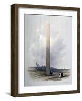 The Obelisk at Heliopolis', 1839 (Watercolour)-David Roberts-Framed Giclee Print