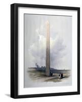 The Obelisk at Heliopolis', 1839 (Watercolour)-David Roberts-Framed Giclee Print