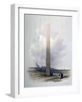 The Obelisk at Heliopolis', 1839 (Watercolour)-David Roberts-Framed Giclee Print