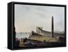 The Obelisks of Alexandria known as Cleopatra's Needles, Engraving-Luigi Mayer-Framed Stretched Canvas