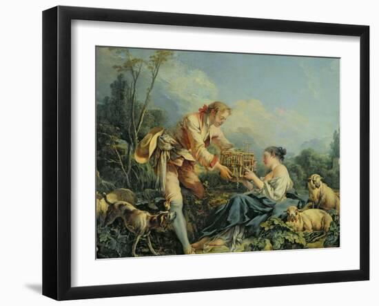 The Obliging Shepherd-Francois Boucher-Framed Giclee Print