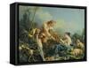 The Obliging Shepherd-Francois Boucher-Framed Stretched Canvas