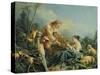The Obliging Shepherd-Francois Boucher-Stretched Canvas