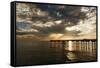 The Ocean Beach Fishing Pier in San Diego, California-Brett Holman-Framed Stretched Canvas