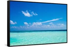 The Ocean in the Maldives-John Harper-Framed Stretched Canvas