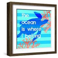 The Ocean Is Where I Belong-Bella Dos Santos-Framed Art Print