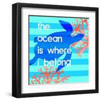 The Ocean Is Where I Belong-Bella Dos Santos-Framed Art Print