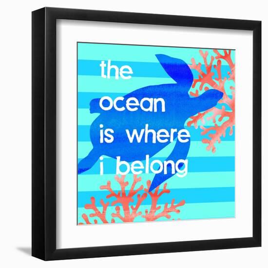 The Ocean Is Where I Belong-Bella Dos Santos-Framed Art Print