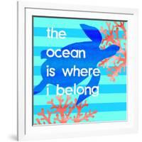 The Ocean Is Where I Belong-Bella Dos Santos-Framed Art Print