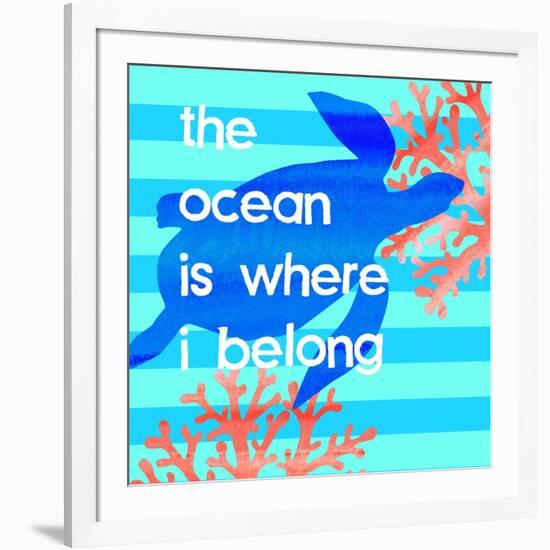 The Ocean Is Where I Belong-Bella Dos Santos-Framed Art Print