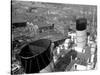 The Ocean Liner Queen Mary Berthed at Clydebank Docks, 1938-null-Stretched Canvas