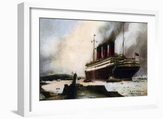 The Ocean Liner RMS Berengaria, 20th Century-null-Framed Giclee Print